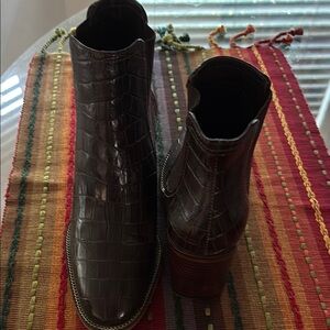 Vince Camuto Dark Textured Ankle Boots